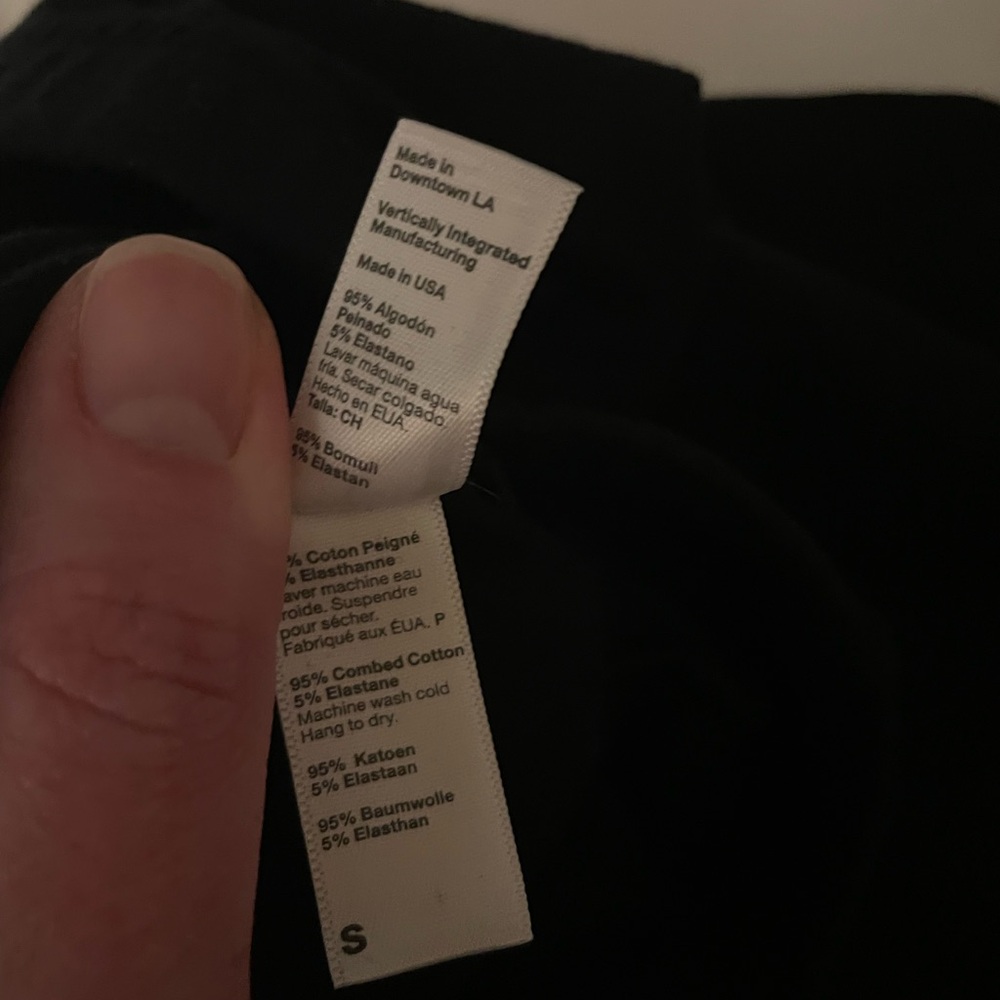 American Apparel Black Cut-Out High-Waisted Leggins - Picture 3 of 5